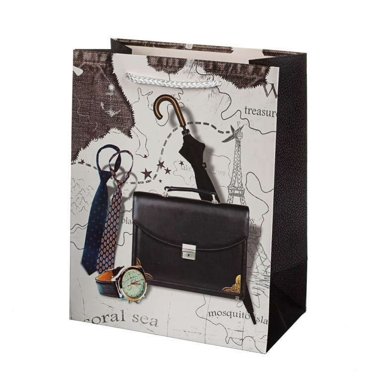 Подарочный пакет Для настоящего Мужчины France 32х26х12 см Винница - изображение 1