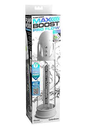 Помпа вакуммная Pipedream Pump Worx Max Boost Pro Flow белая, 30.6 см Sex Aura Киев