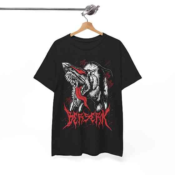 Футболка з аніме принтом Берсерк Аніме Блакк Манга оверсайз (S/M/L) Чорний AnimeJ0248 Дніпро