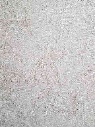 Шпалери метрові вінілові на флізеліні Sintra Structure під венеціанську штукатурку світло-сірі зі сріблом 406748 Київ