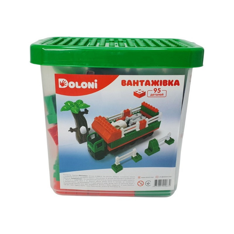 Конструктор "Вантажівка" 013888/10 в пластиковому боксі, 95 деталей Вінниця - фото 1
