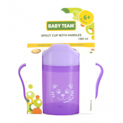 Поильник-непроливайка Baby Team зі спаутом фиолетовая 180 мл (5007_фиолетовый) Винница - изображение 2