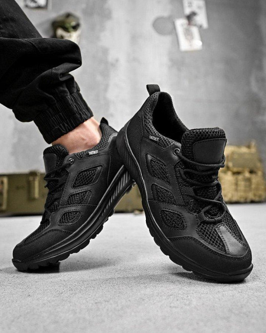 Летние тактические кроссовки PARTIOT черные ДЛ6467 Одесса - изображение 8