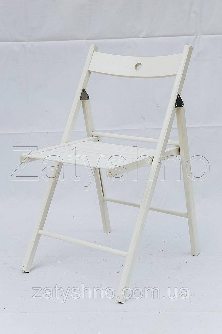 Стілець білий складаний з бука Київ - фото 3