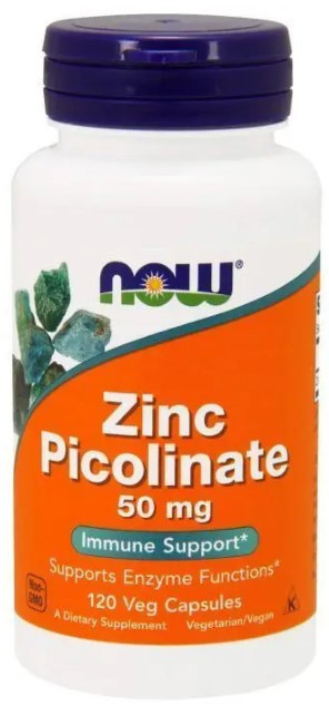 Цинк пиколинат Now Foods Zinc Picolinate 50 мг 120 капсул Киев - изображение 1