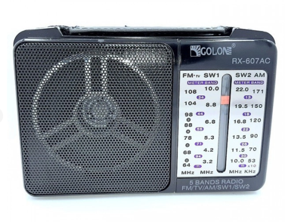 Радіоприймач GOLON RX 607 портативна колонка з FM USB SD підтримкою MP3 та потужним динаміком модель Одеса