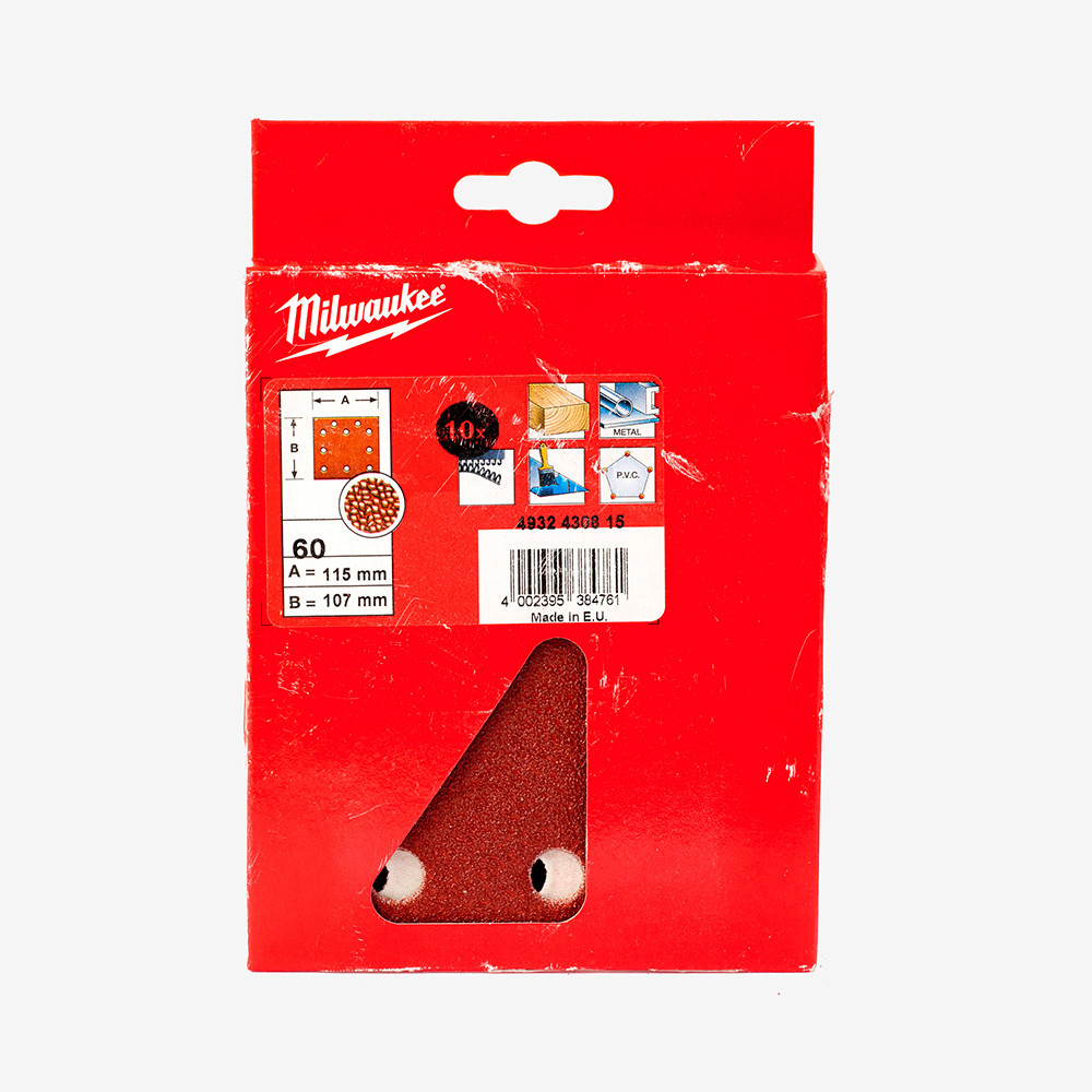 Папір шліфувальний MILWAUKEE, 115х107мм, зерно 60, (10шт) Одеса - фото 2