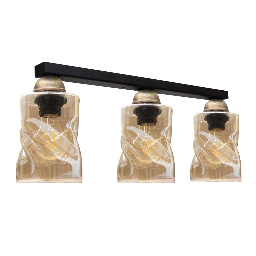 Светильник потолочный MSK Electric Tornado под три лампы PL 202452-3 BK Одесса - изображение 2