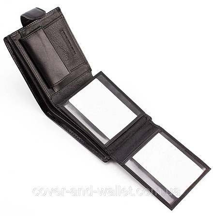 Шкіряний чоловічий портмоне з гладкої шкіри ST B 102 Leather Київ - фото 6