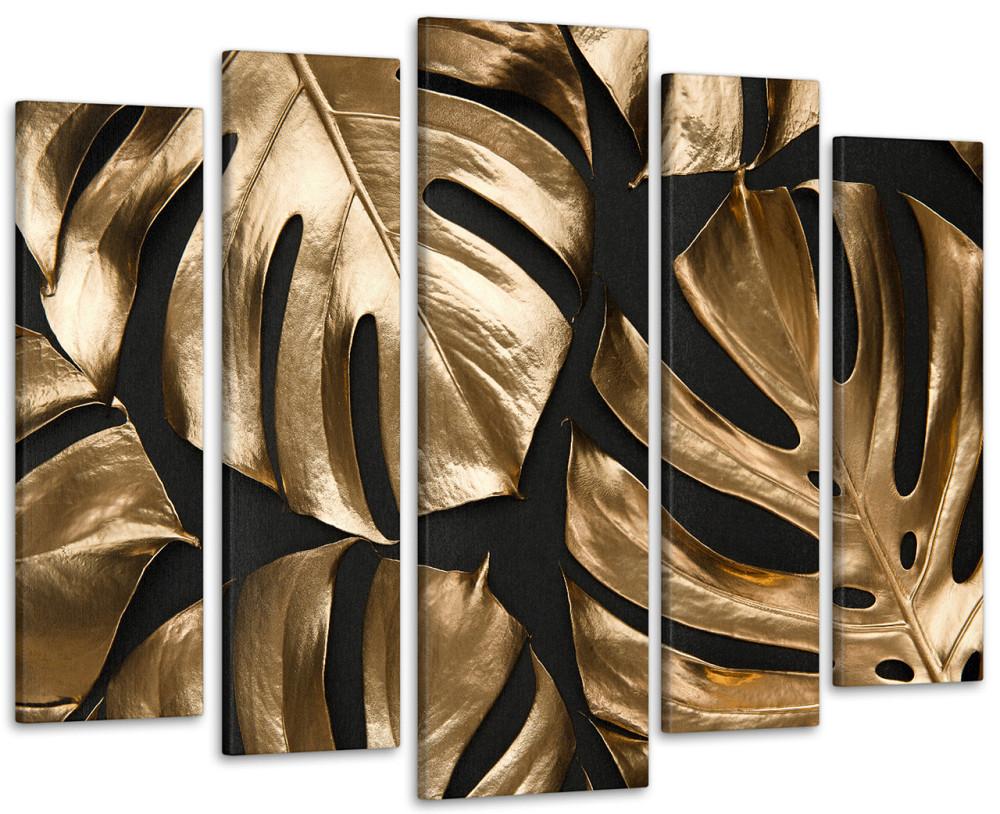 Модульна картина у вітальню / спальню Золоті листя Art-442_5 ( 80х118см ) Київ - фото 1