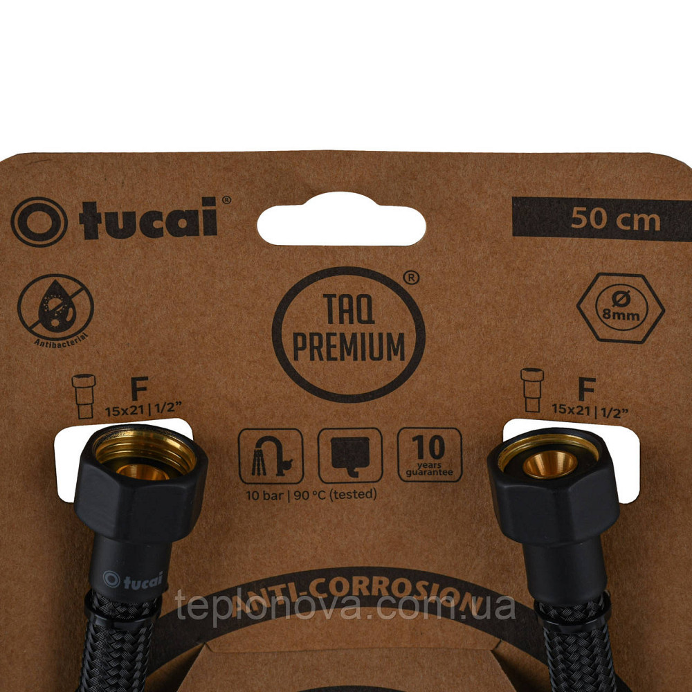Шланг водяной TUCAI TAQ PREMIUM GRIF 1/2″x1/2″ BВ 0,5м.АНТИКОР. ACB HG-1212-500  (Черный Мат) 209970 Черновцы - изображение 2