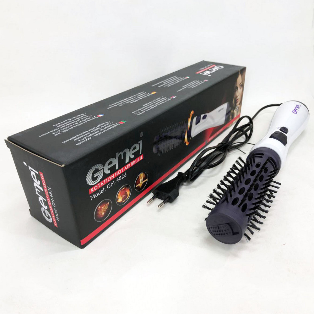 Фен щітка крутиться фен щітка для об'єму Gemei GM-4826, Повітряний стайлер SO-391 для волосся Київ - фото 2