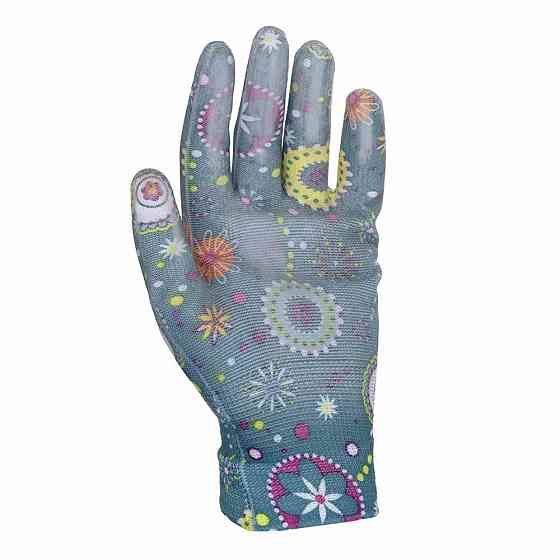 Рукавички трикотажні з частковим ПУ покриттям р8 (сині, манжет) SIGMA (9446561) Київ