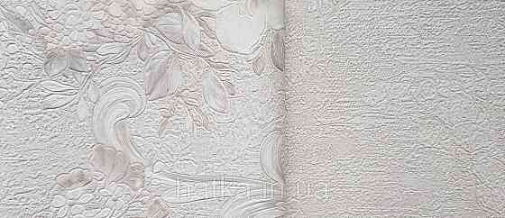 Шпалери вінілові на флізеліні AdaWall Signature1.06х10 квіти гілки листя структурне бежеві рожеві 3д Київ