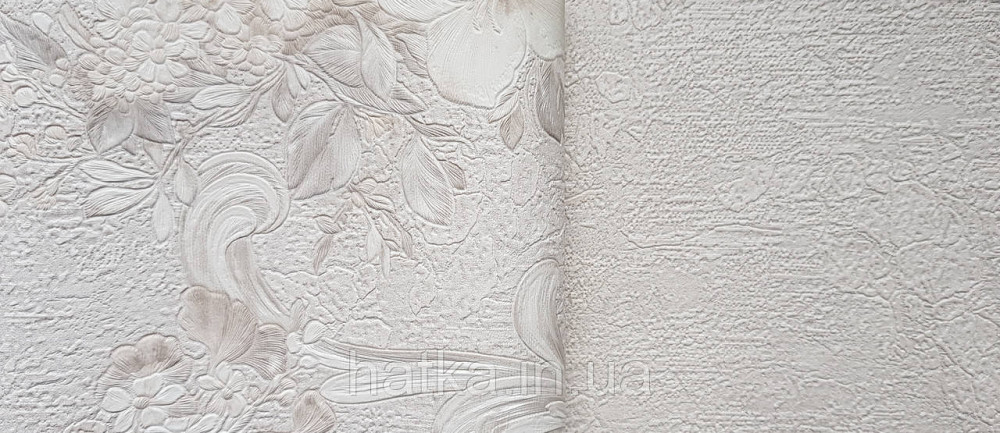 Шпалери вінілові на флізеліні AdaWall Signature1.06х10 квіти гілки листя структурне бежеві рожеві 3д Київ - фото 4