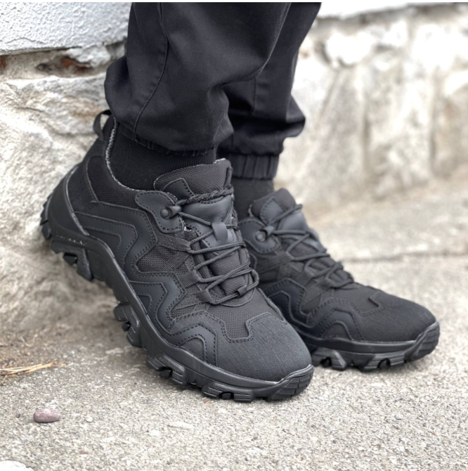 Тактические мужские демисезонные черные кроссовки Gore-Tex военные кроссовки с усиленным носком Львов - изображение 4