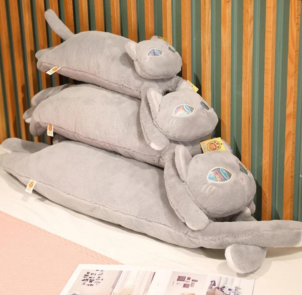 Кот подушка обнимашка 110см серый новый кот батон обнимусь Киев - изображение 8