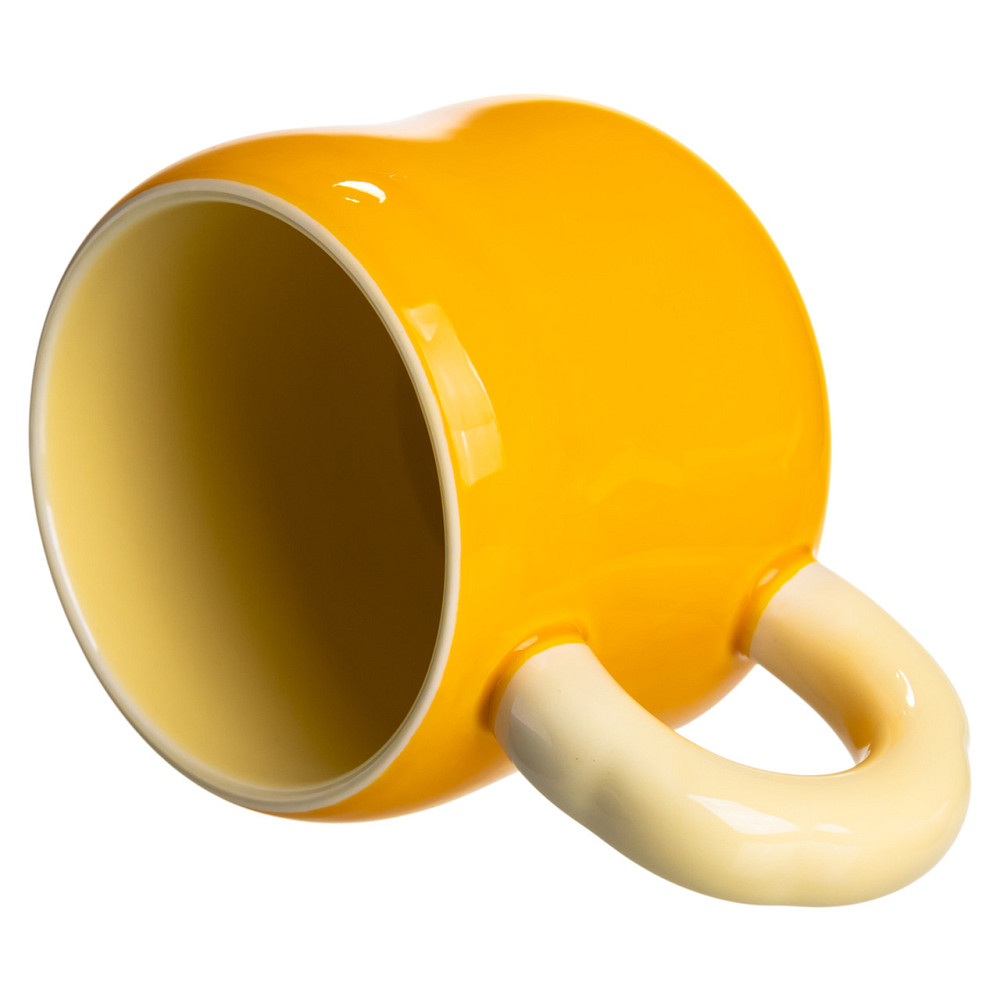 Кубок порцелянова з магнітом Бант 400 (мл) подарункова кружка прикольна чашка для дітей на подарунок Жовтий з бежевим FM-52B Коломыя - изображение 5