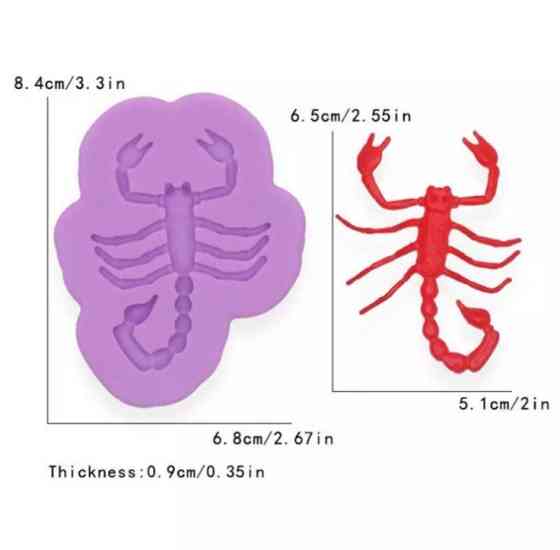 Молд силіконовий Скорпіон 84 на 68 мм рожевий Київ