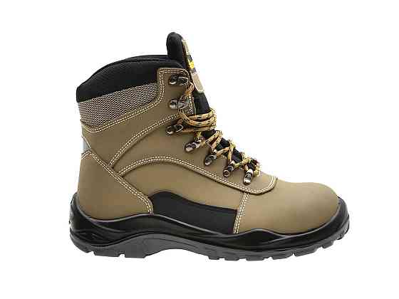 Робочі Гомілкові черевики (берці, боти) "GeKo" нубукові з металевими носком і підошвою (S3 SRC) Стрий