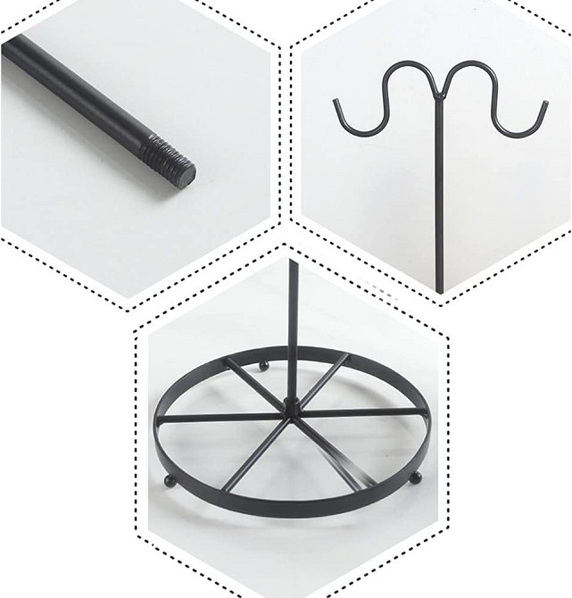 Підставка тримач для бананів, винограду Archi, металева чорна, гачок від розчавлювання, декоративна, настільна, кухонна прикраса Київ - фото 5