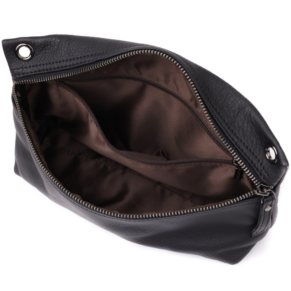 Модна жіноча сумка на плече з натуральної шкіри Vintage 23004 Чорний Київ - фото 7