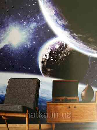 Шпалери вінілові на флізелін космос зірки планети космонавти Київ