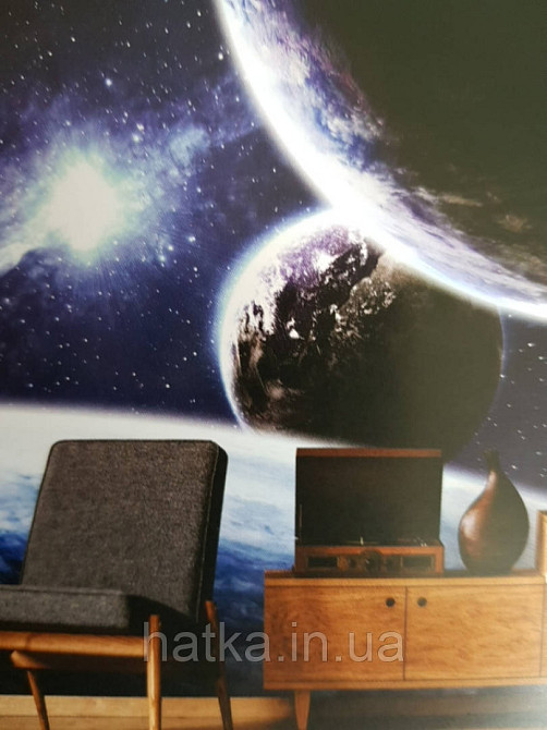 Шпалери вінілові на флізелін космос зірки планети космонавти Київ - фото 6