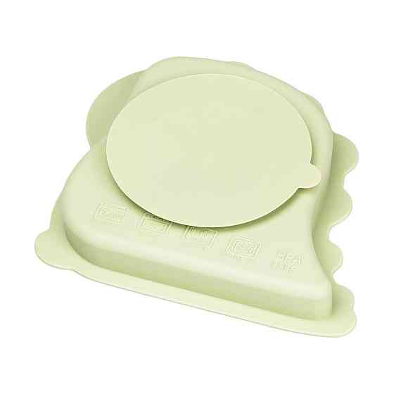 Дитячий набір силіконового посуду 3 предмети зелений HP34545G Коломия