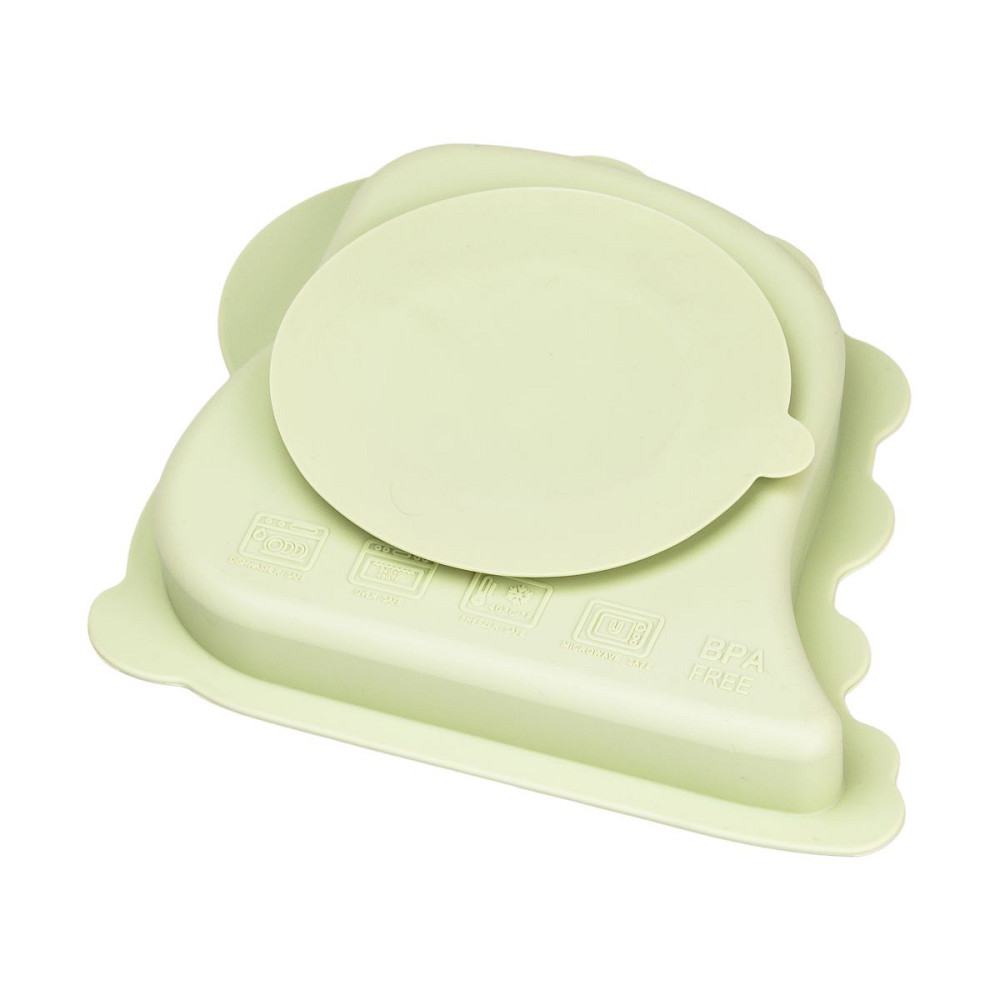 Дитячий набір силіконового посуду 3 предмети зелений HP34545G Коломыя - изображение 6