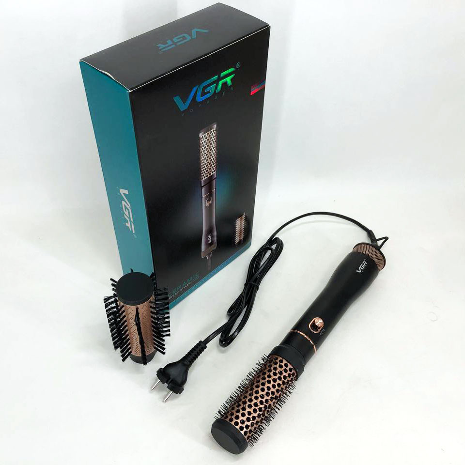 Фен-щітка для жінок з насадками VGR V-559, Фен-гребінець для сушіння, Хороший потужний фен PV-96 Львів - фото 1
