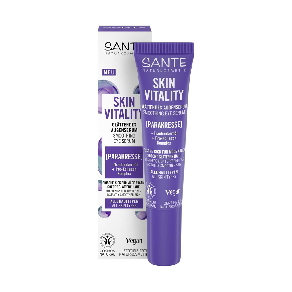 БИО-сыворотка для кожи вокруг глаз против морщин Skin vitality разглаживающая SANTE 15 мл Киев - изображение 2