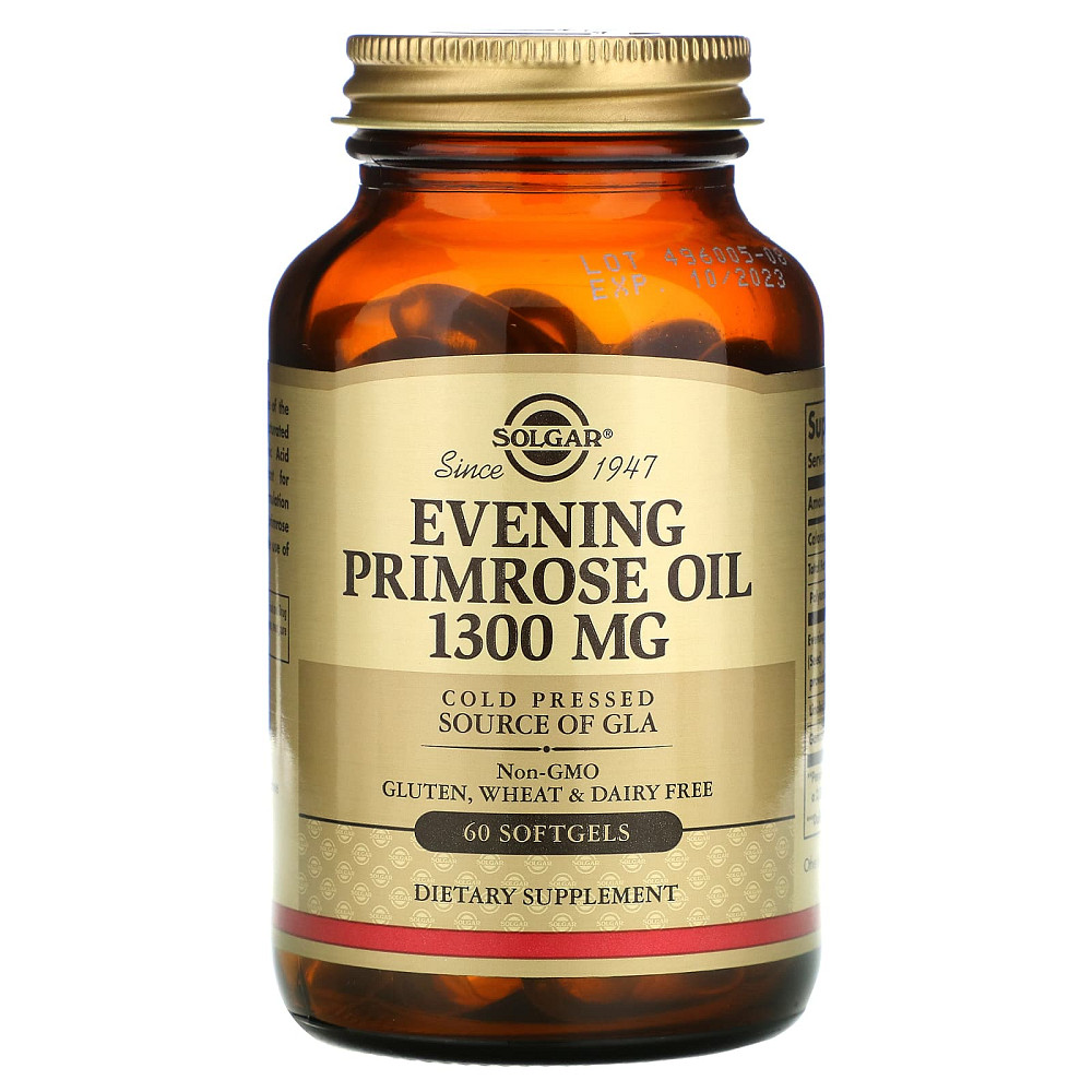 Масло вечерней примулы (Evening Primrose oil), Solgar, 1300 мг 60 капсул Київ - фото 1