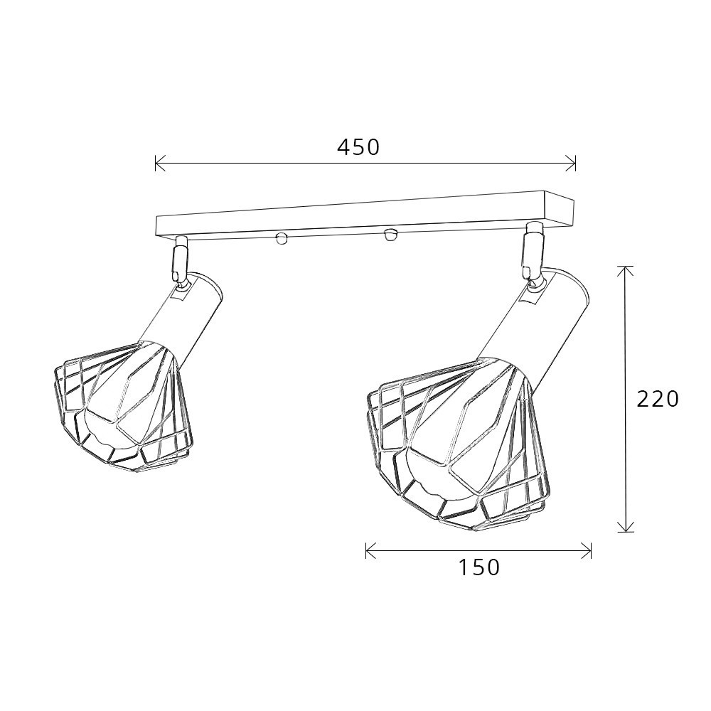 Светильник на планке с поворотними плафонами 2-Е27 Diadem NL 22151-2 CR хром Киев - изображение 4