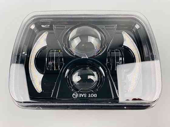 Фара LED прямокутна 95W ближній + дальній + повороти алюмінієвий корпус Мукачево