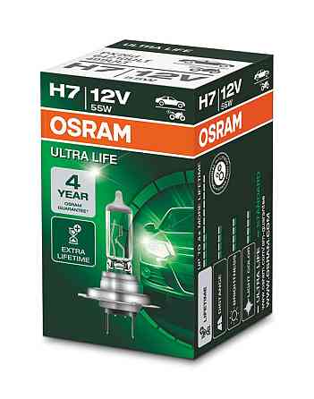 Галогеновая лампа OSRAM H7 64210ULT UltraLife 55W 12V PX26d (1 шт) Харків