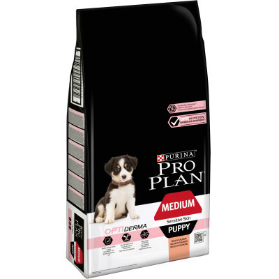Сухой корм для собак Purina Pro Plan Dog Medium Puppy с лососем и рисом 12 кг (7613035120389) Винница - изображение 1