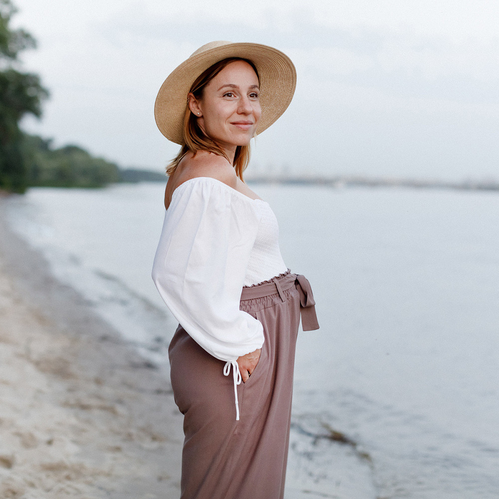 Широкі штани для вагітних з легкої тканини Київ - фото 2