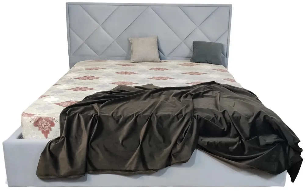 Кровать Двуспальная Dracar Comfort 140 х 190 см Simple С подъемным механизмом и нишей для белья Серый Киев - изображение 2