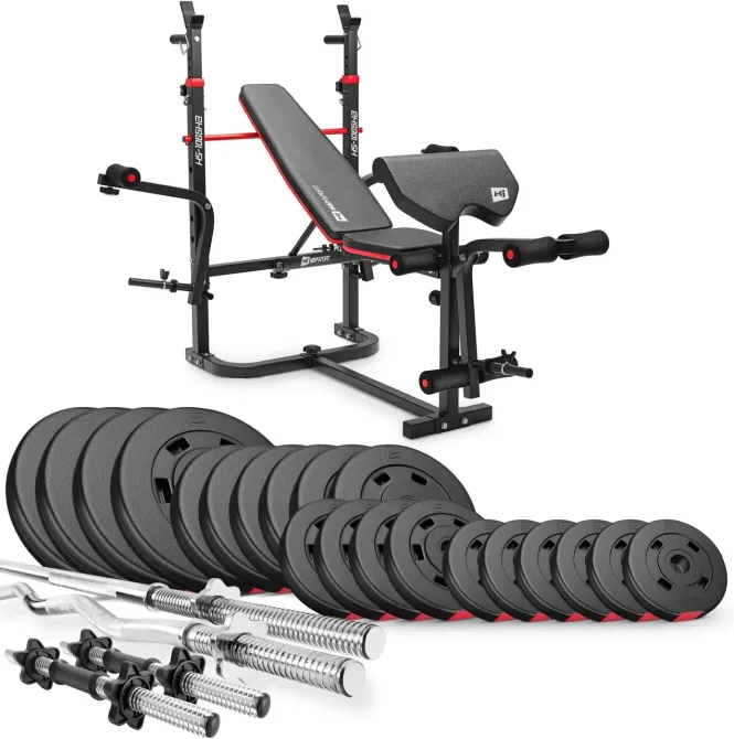 Тренажер Hop-Спорт Zestaw Premium 105kg Z Ławką Hs 1065 Киев - изображение 1