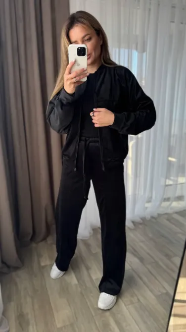 Женский велюровый костюм кофта на молнии и брюки женский велюровый костюм Одесса - изображение 7