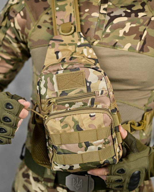 Тактична нагрудна сумка-сліг PRACTIC мультикам ДЛ6245 Одеса - фото 4