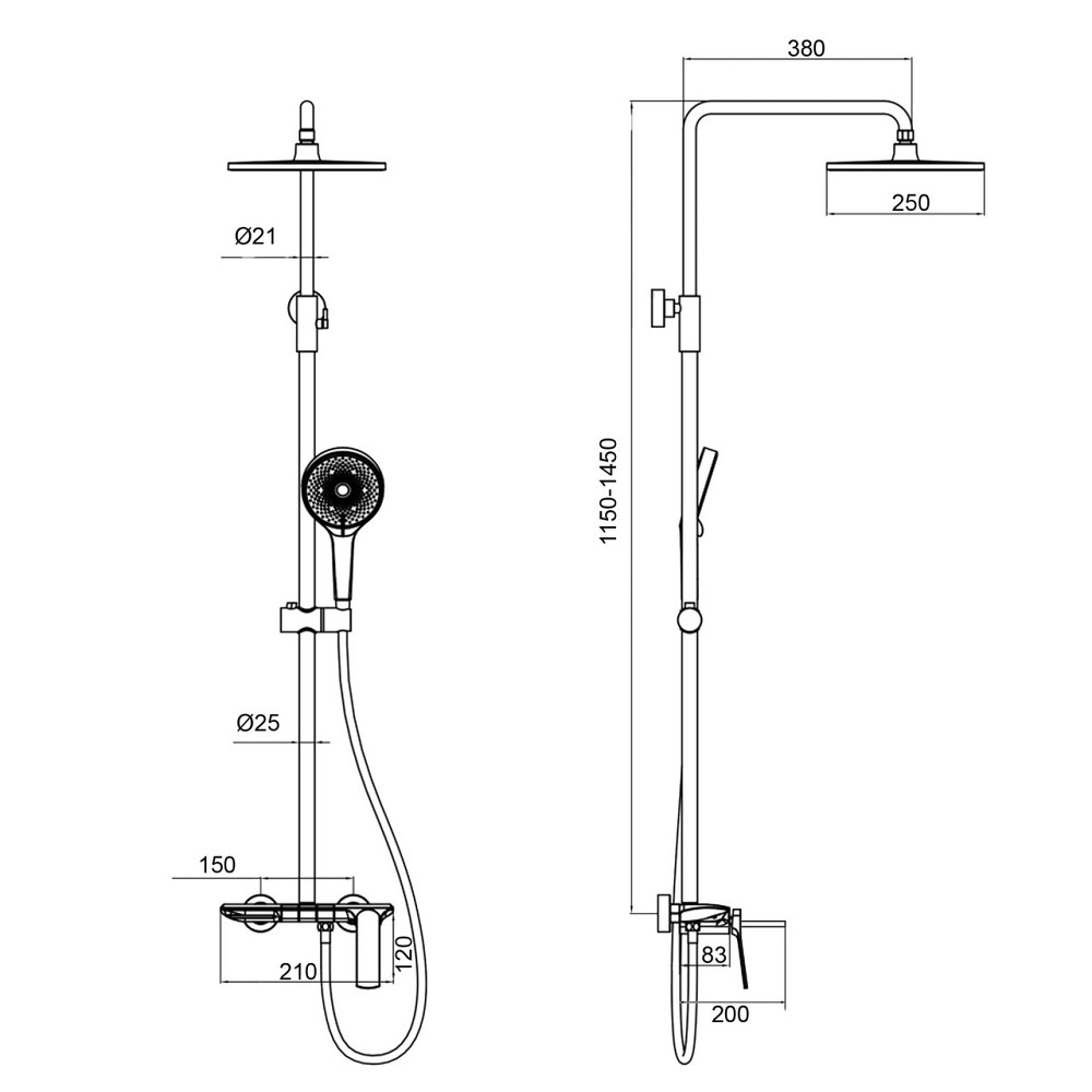 Душевая система Globus Lux PIANO GLPN-0099 (000029336) Киев - изображение 3