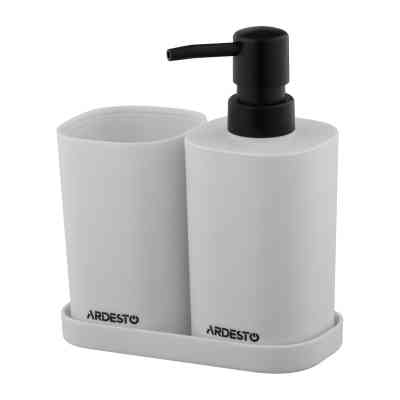 Набір для ванної кімнати Ardesto Vigor 3 предмети Сірий 380 мл (ARHB3106GB) Вінниця