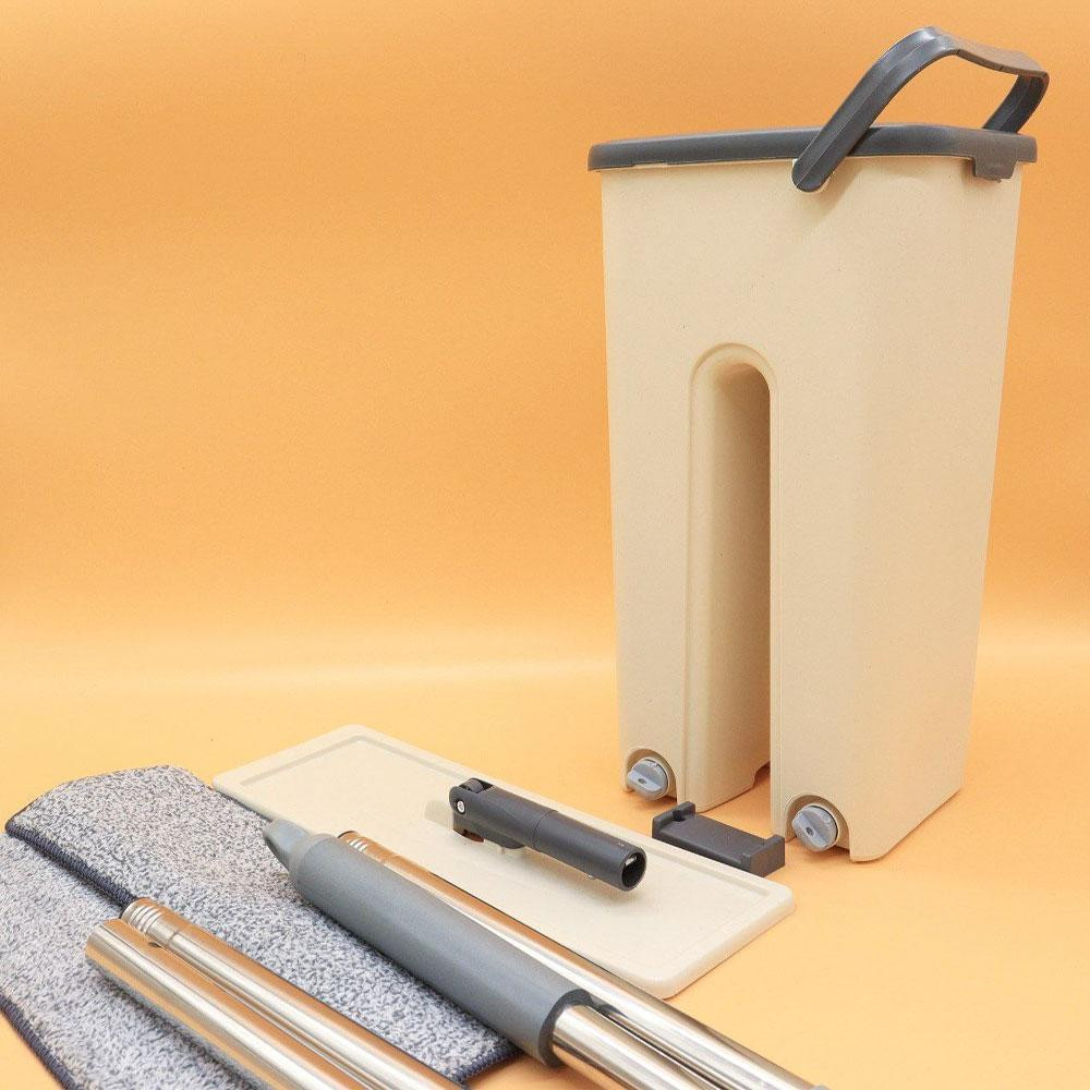 Набор для уборки швабра с ведром 3,5л + 2 насадки, Scratch Cleaning Mop / Швабра лентяйка с автоматическим отжимом Киев - изображение 9