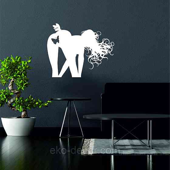 Декоративное настенное Панно «Силуэт женщины», Декор на стену 70*56 см, Белый Киев