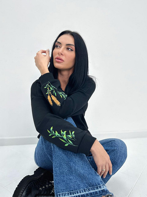 Утепленный худи с патриотическим принтом 