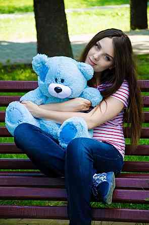 Плюшевий ведмедик М'яка іграшка Потап 50 см Блакитний Тернопіль