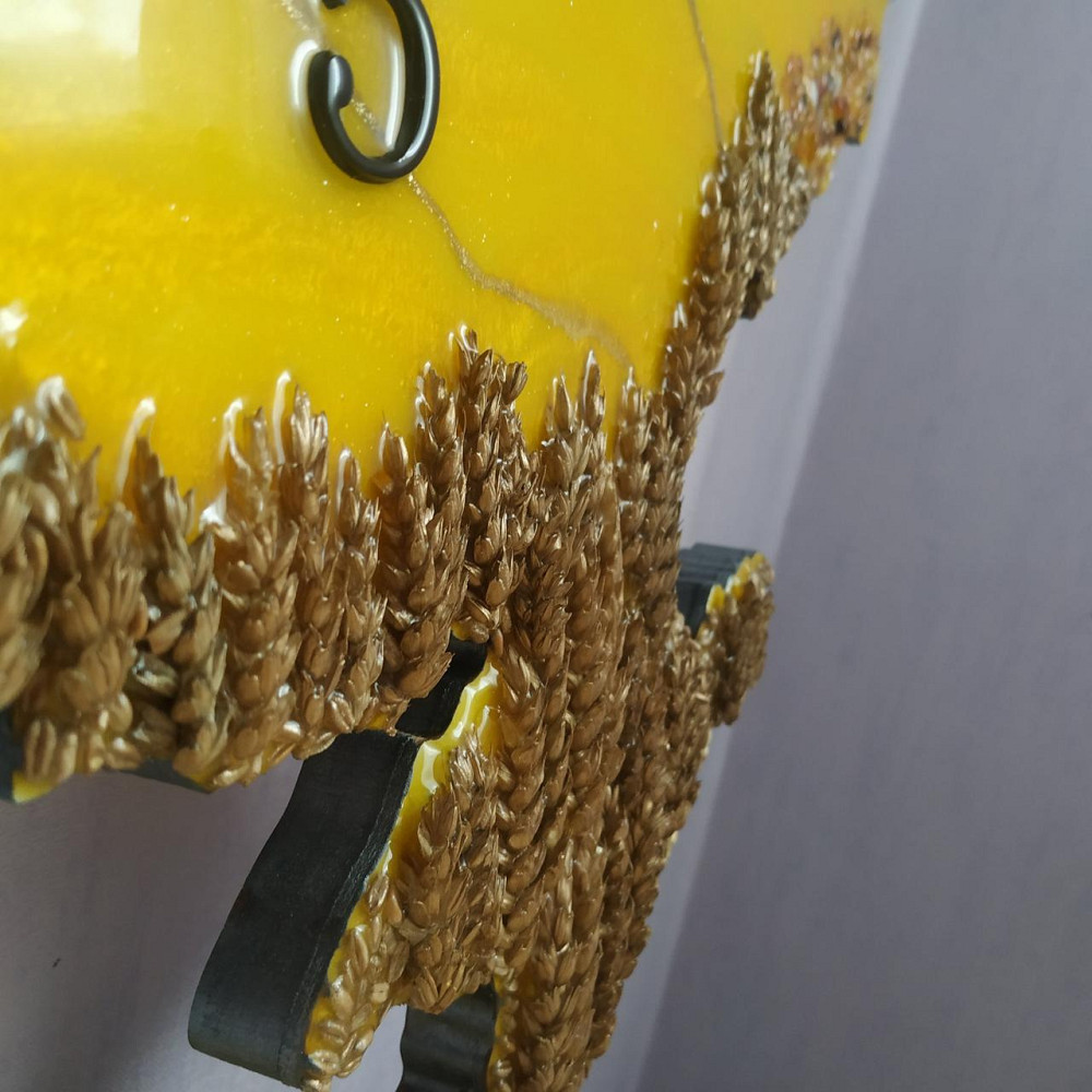 Часы настенные 100*65 см из эпоксидной смолы ручной работы 