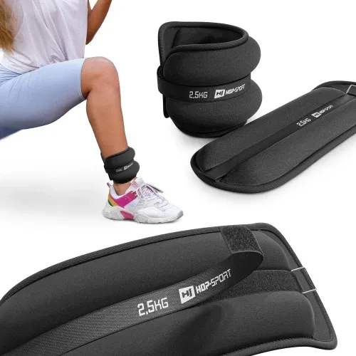 Набір обтяжувачів для ніг та рук 2х2,5 кг Hop-Sport S005 чорний Київ